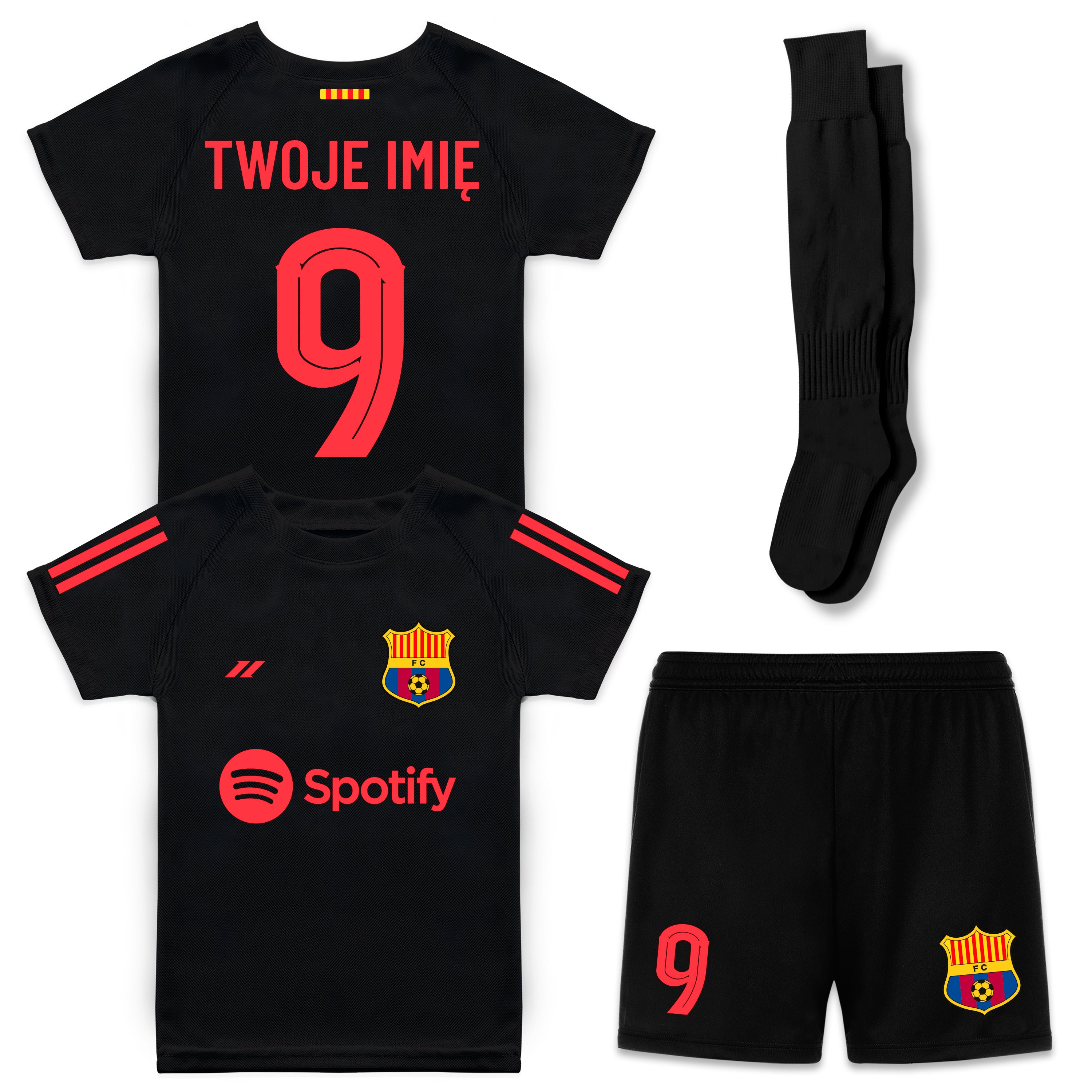 Strój Barcelona z Własnym Nadrukiem