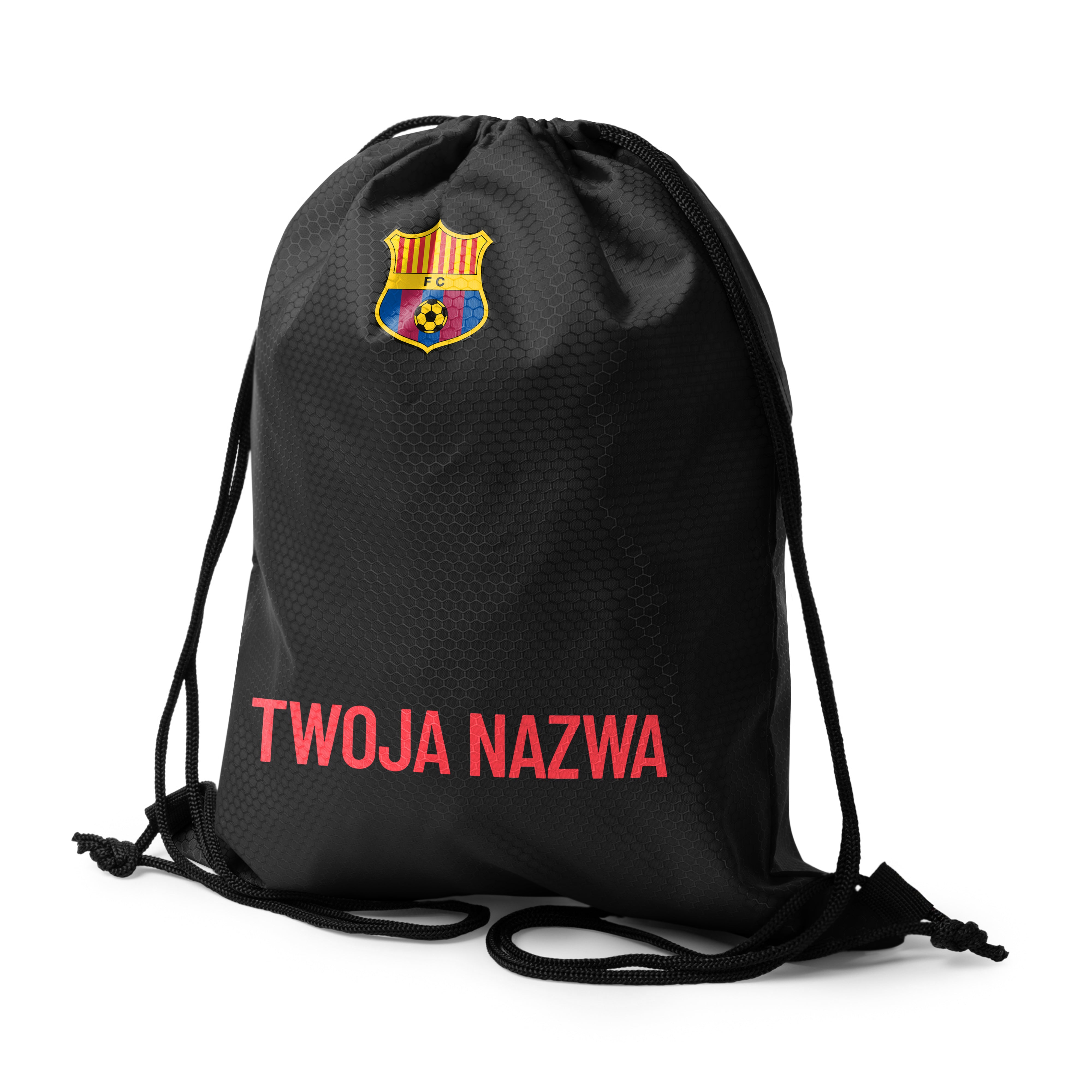 Czarny Worek Barcelona Dla Dzieci z Nadrukiem
