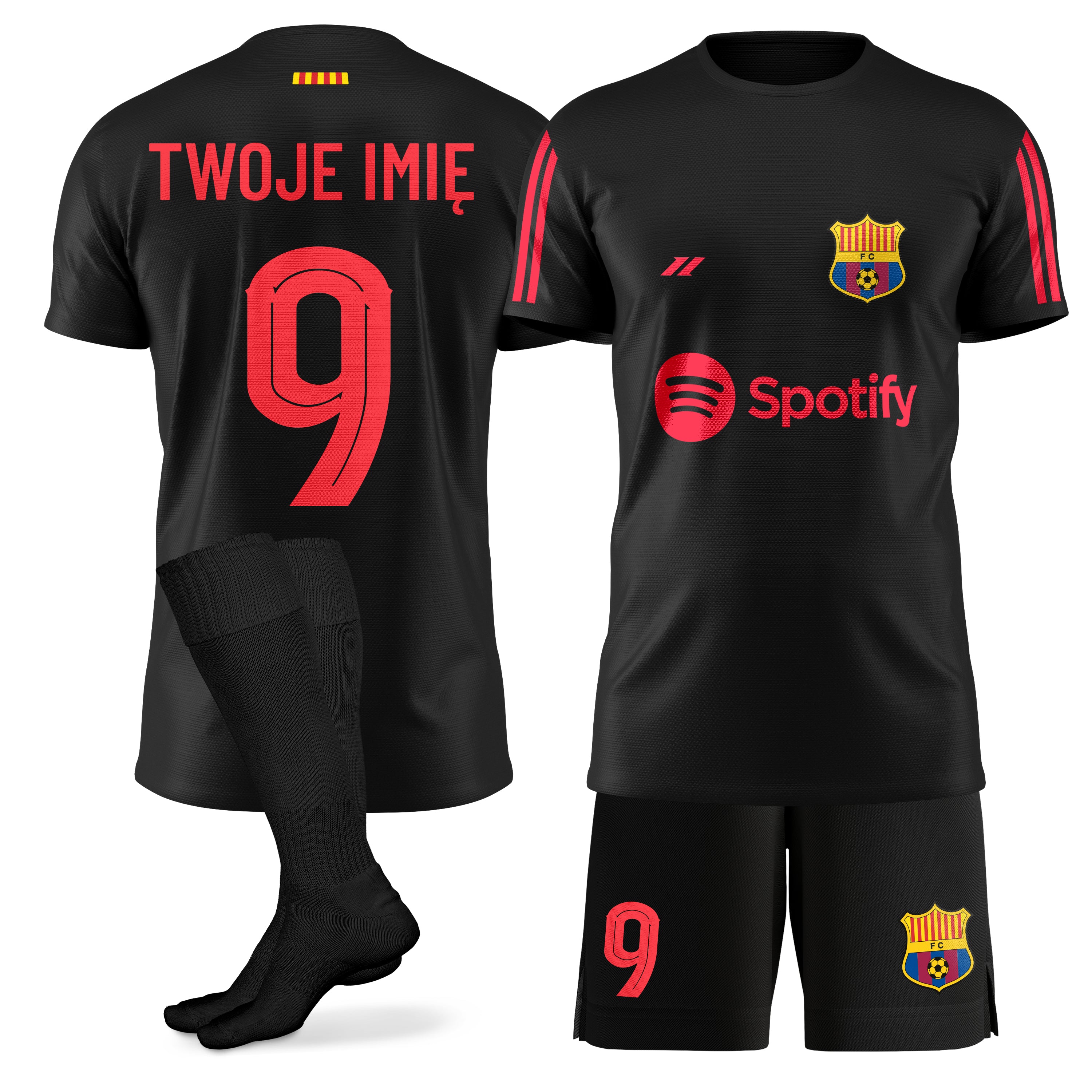 Strój Barcelona z własnym nadrukiem