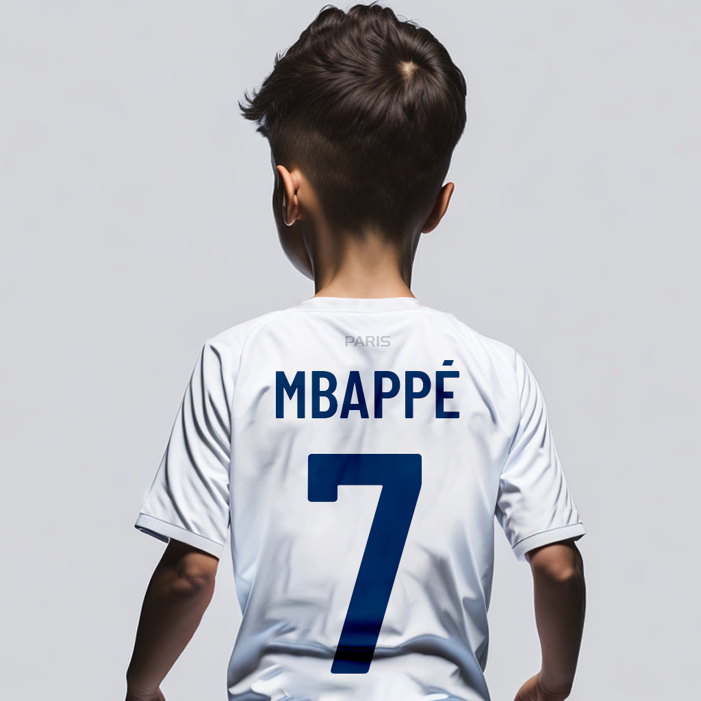 Koszulka PSG Mbappe lub z własnym imieniem.